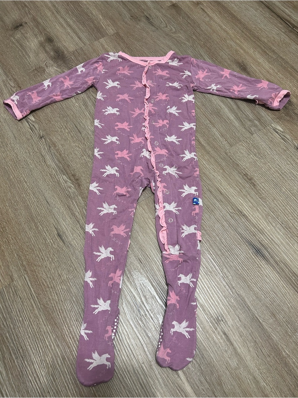 KicKee Pants Pink Unicorn Footed Pajamas